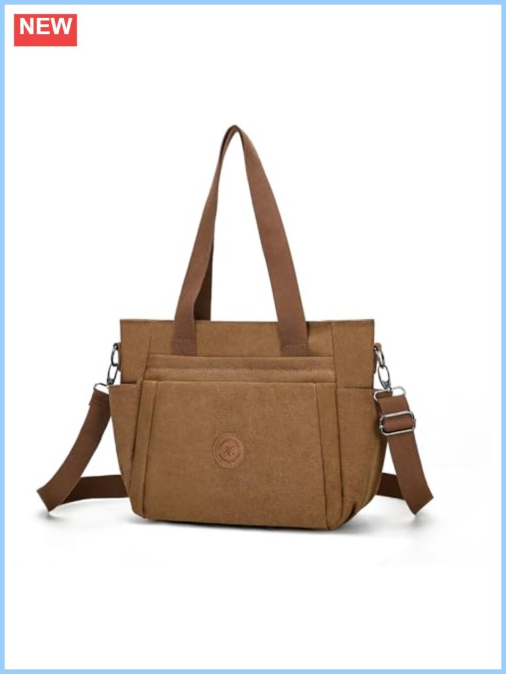 Washed Canvas Hobo Handbag Convertible Shoulder Crossbody Purse